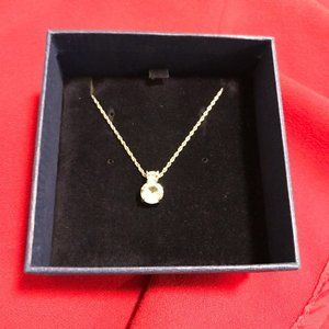 Attract Round White Rhodium Plating‎ Necklace